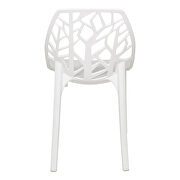 Solid white plastic modern dining chair/ set of 2 by Leisure Mod additional picture 5