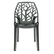 Transparent black plastic dining modern chair/ set of 2 by Leisure Mod additional picture 3