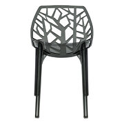 Transparent black plastic dining modern chair/ set of 2 by Leisure Mod additional picture 5
