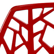 Transparent red plastic dining modern chair/ set of 2 by Leisure Mod additional picture 6