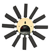 Black finish block silent non-ticking modern design wall clock by Leisure Mod additional picture 4