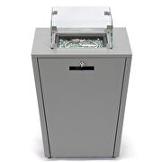 Gray aluminum patio modern propane fire pit side table additional photo 3 of 8