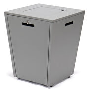 Gray aluminum patio modern propane fire pit side table additional photo 5 of 8