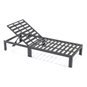 Modern outdoor chaise lounge chair with red cushions by Leisure Mod additional picture 11