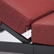 Modern outdoor chaise lounge chair with red cushions by Leisure Mod additional picture 6