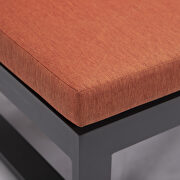 Orange finish convertible double chaise lounge chair & sofa w/ cushions by Leisure Mod additional picture 10