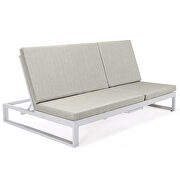 Beige finish convertible double chaise lounge chair & sofa with cushions by Leisure Mod additional picture 2