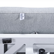 Light gray finish convertible double chaise lounge chair & sofa with cushions by Leisure Mod additional picture 9