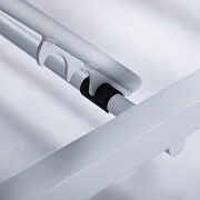 Light gray finish convertible double chaise lounge chair & sofa with cushions by Leisure Mod additional picture 10