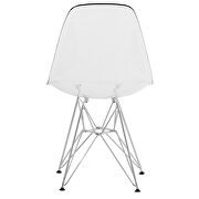Clear plastic seat and chrome base dining chair/ set of 2 by Leisure Mod additional picture 4
