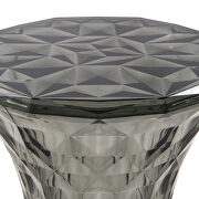 Transparent black sturdy plastic diamond-shaped design side table by Leisure Mod additional picture 3
