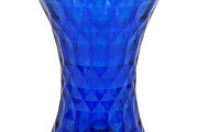 Transparent blue sturdy plastic diamond-shaped design side table by Leisure Mod additional picture 2