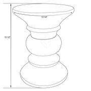 Durable solid wood in a rich walnut finish side table additional photo 4 of 3