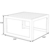 9-piece patio sectional with coffee table black aluminum with orange cushions by Leisure Mod additional picture 10