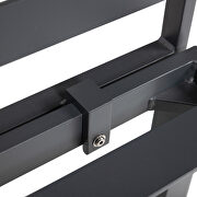 Beige cushions 7-piece patio sectional and fire pit table black aluminum by Leisure Mod additional picture 21