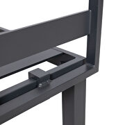 Beige cushions 7-piece patio sectional and fire pit table black aluminum by Leisure Mod additional picture 22