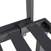 Beige cushions 7-piece patio sectional and fire pit table black aluminum by Leisure Mod additional picture 31