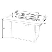 5-piece sectional loveseat and fireplace set black aluminum with light gray cushions by Leisure Mod additional picture 6