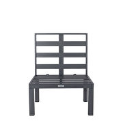 Blue finish cushions 7-piece patio sectional and coffee table set black aluminum by Leisure Mod additional picture 12
