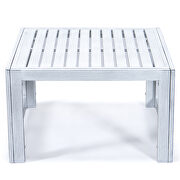 Beige finish cushions 7-piece patio sectional and coffee table set in weathered gray aluminum additional photo 4 of 9