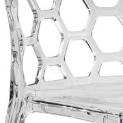 Clear plastic transparent lucite dining chair / set of 2 by Leisure Mod additional picture 7
