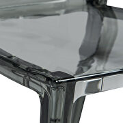 Transparent black plastic transparent lucite dining chair/ set of 2 by Leisure Mod additional picture 6