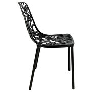 Black painted finish aluminum frame dining chair/ set of 2 by Leisure Mod additional picture 5