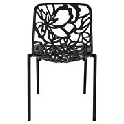 Black painted finish aluminum frame dining chair/ set of 2 by Leisure Mod additional picture 6