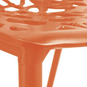 Orange painted finish aluminum frame dining chair/ set of 2 by Leisure Mod additional picture 7