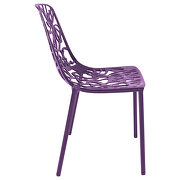 Purple painted finish aluminum frame dining chair/ set of 2 by Leisure Mod additional picture 4