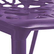 Purple painted finish aluminum frame dining chair/ set of 2 by Leisure Mod additional picture 7