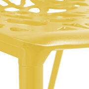 Yellow painted finish aluminum frame dining chair/ set of 2 by Leisure Mod additional picture 7