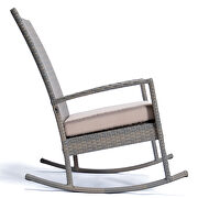 Beige finish outdoor wicker rocking chairs by Leisure Mod additional picture 4