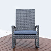 Charcoal finish outdoor wicker rocking chairs by Leisure Mod additional picture 3
