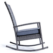 Charcoal finish outdoor wicker rocking chairs by Leisure Mod additional picture 4