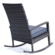 Charcoal finish outdoor wicker rocking chairs by Leisure Mod additional picture 5