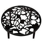 High-quality tempered glass top/ black frame side table by Leisure Mod additional picture 4