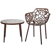 High-quality tempered glass top/ brown frame side table additional photo 3 of 8