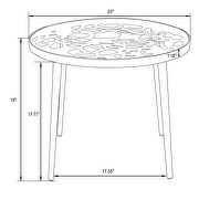 High-quality tempered glass top/ brown frame side table by Leisure Mod additional picture 9