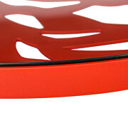 High-quality tempered glass top/ red frame side table by Leisure Mod additional picture 6