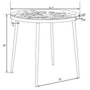 High-quality tempered glass top/ black frame painted bistro table by Leisure Mod additional picture 9