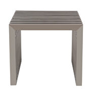 Brushed stainless steel finish bench by Leisure Mod additional picture 2
