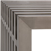 Brushed stainless steel finish bench by Leisure Mod additional picture 4