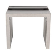 Polished stainless steel finish bench by Leisure Mod additional picture 2
