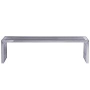 Sturdy construction brushed stainless steel bench by Leisure Mod additional picture 2