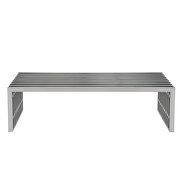 Sturdy construction stainless steel bench by Leisure Mod additional picture 2