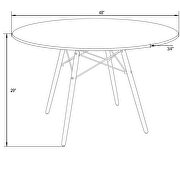 White round top mdf wood transitional dining table by Leisure Mod additional picture 6