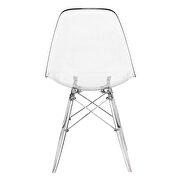 Clear plastic seat and acrylic base dining chair/ set of 2 by Leisure Mod additional picture 4