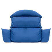Blue finish hanging 2 person egg swing cushion by Leisure Mod additional picture 2