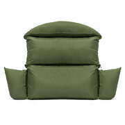 Dark green finish hanging 2 person egg swing cushion by Leisure Mod additional picture 2